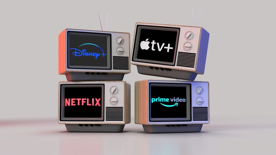 group of tv icons collage