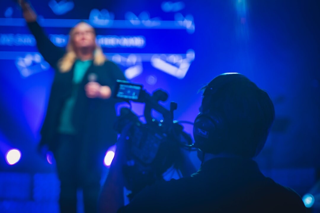 woman hosting talk show